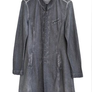 Soft Surroundings Gray Long Blazer Coat